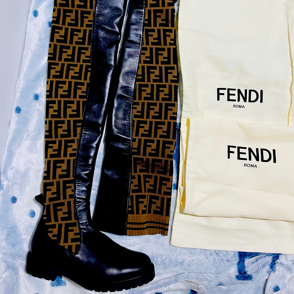 FENDI high knee socks boots.